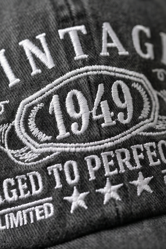 Vintage 1949 "Aged to Perfection" Dad Cap — Washed Grey