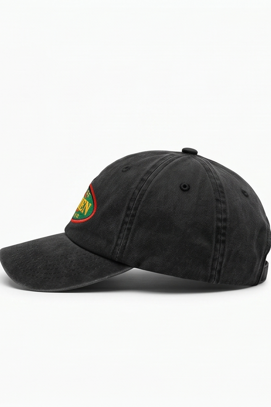 Sovren Vintage Racing Dad Cap — Washed Black
