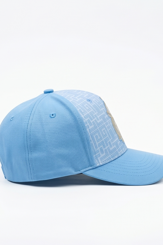 Gold Crest Embroidered Dad Cap — Sky Blue
