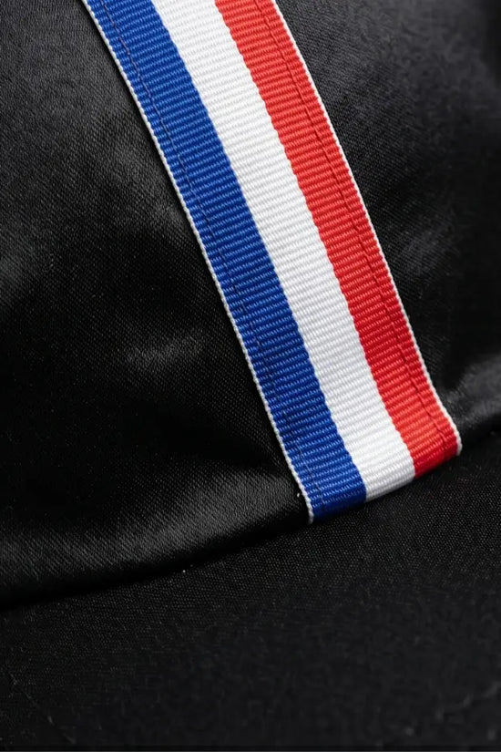 "You Are So Special" Tricolor Stripe Cap — Black