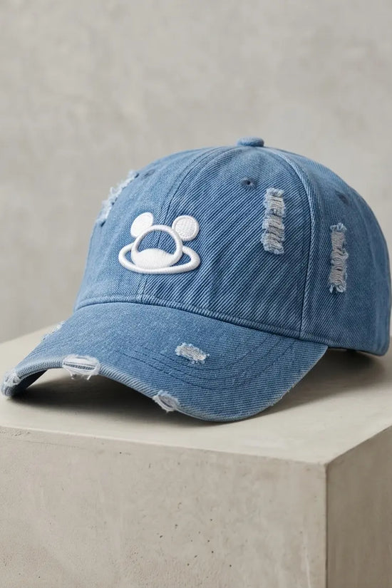 Denim Distressed Cap