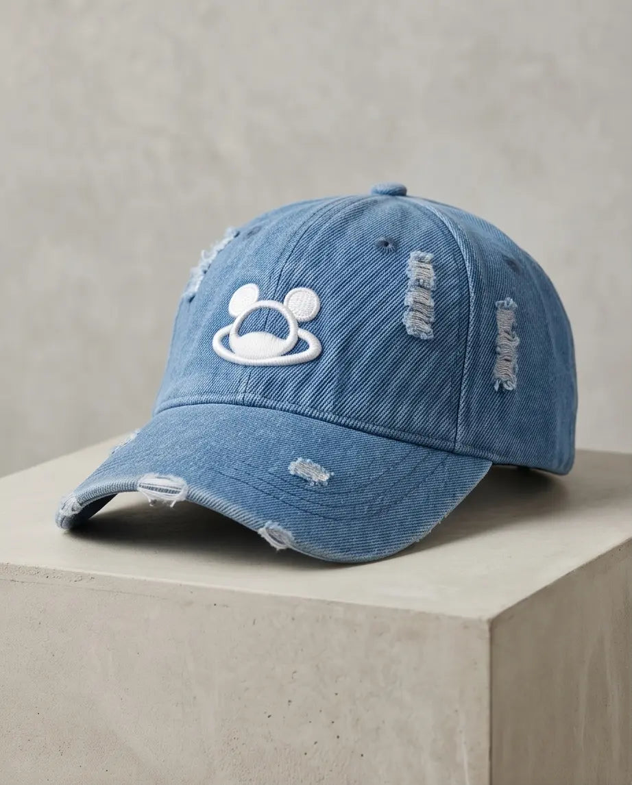Denim Distressed Cap