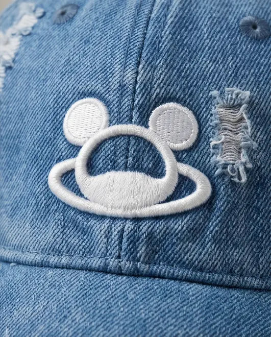 Denim Distressed Cap
