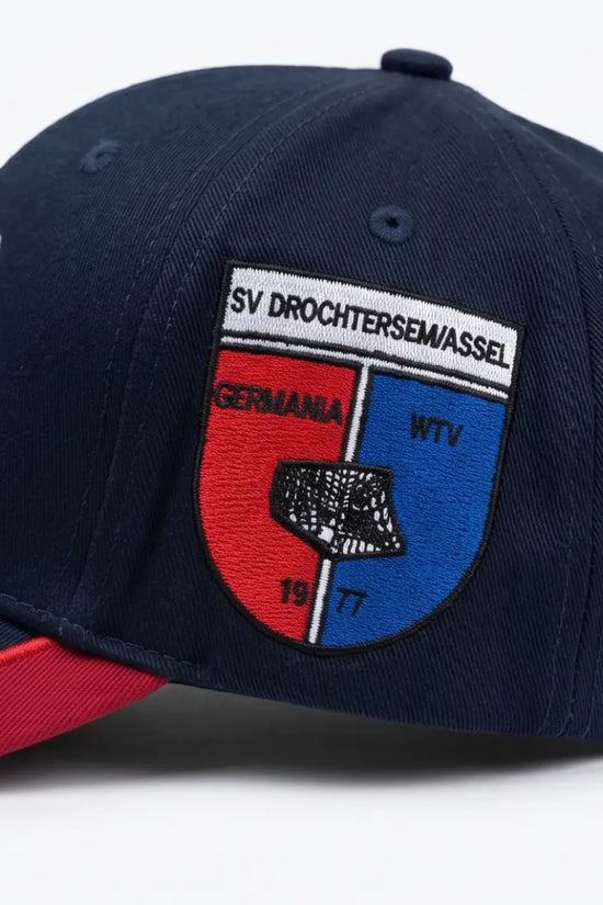 D/A Retro Racing Monogram Baseball Cap – Navy, Red & Blue