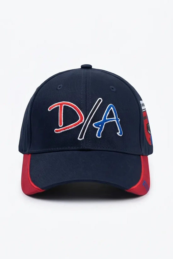 D/A Retro Racing Monogram Baseball Cap – Navy, Red & Blue
