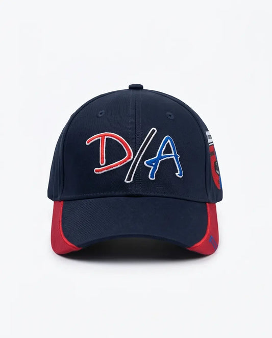 D/A Retro Racing Monogram Baseball Cap – Navy, Red & Blue