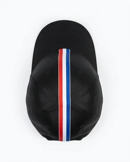"You Are So Special" Tricolor Stripe Cap — Black