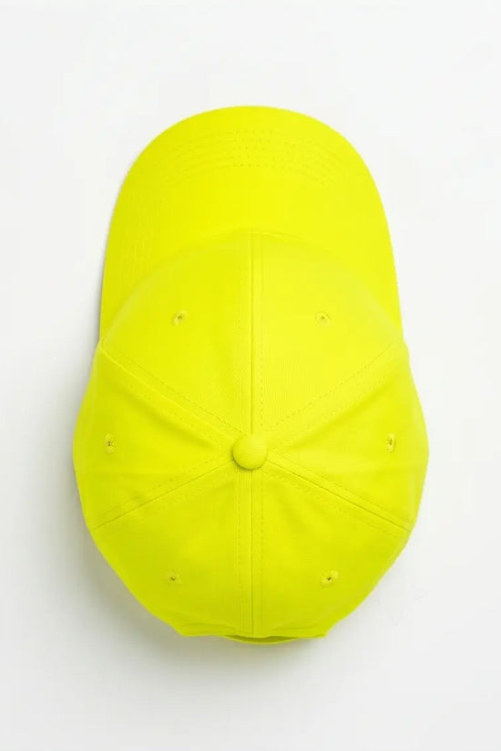 Violent Slow Neon Graphic Baseball Cap – Electric Cyber Yellow
