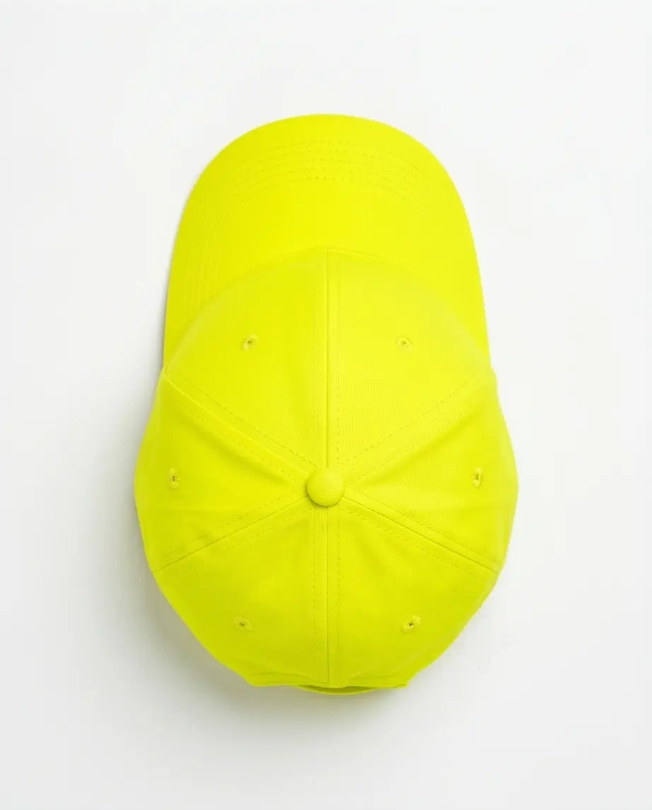 Violent Slow Neon Graphic Baseball Cap – Electric Cyber Yellow