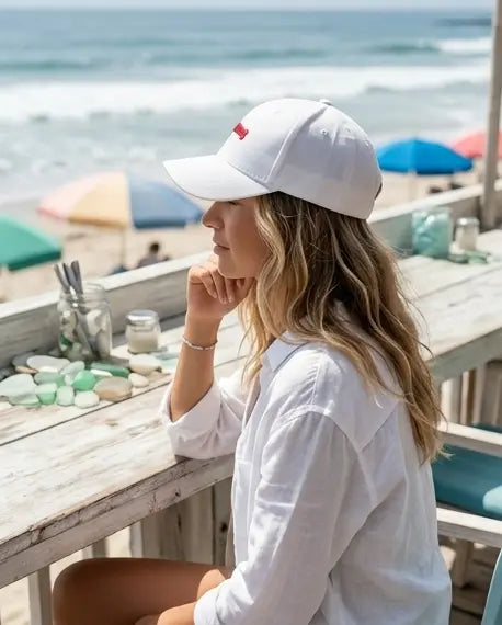 White Crab Logo Cap