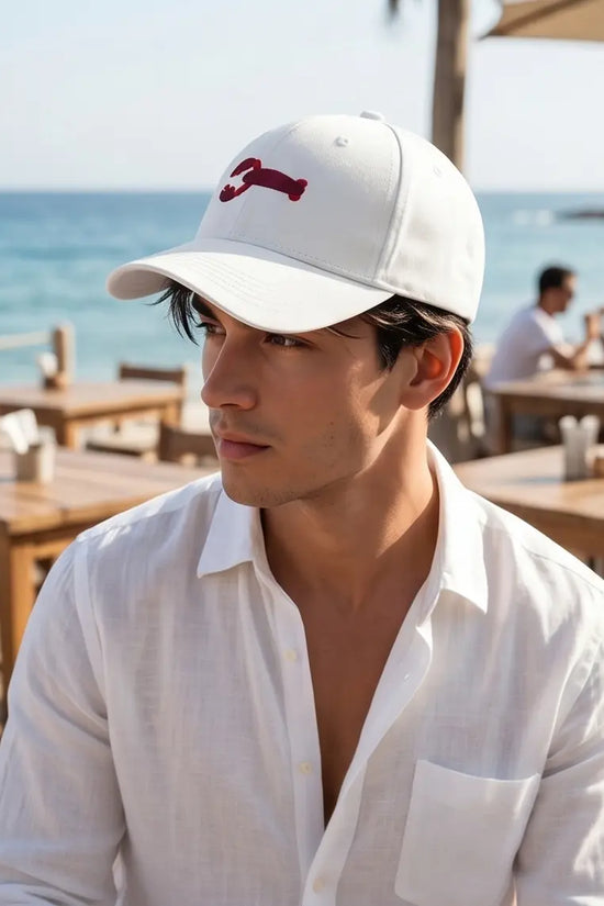 White Crab Logo Cap