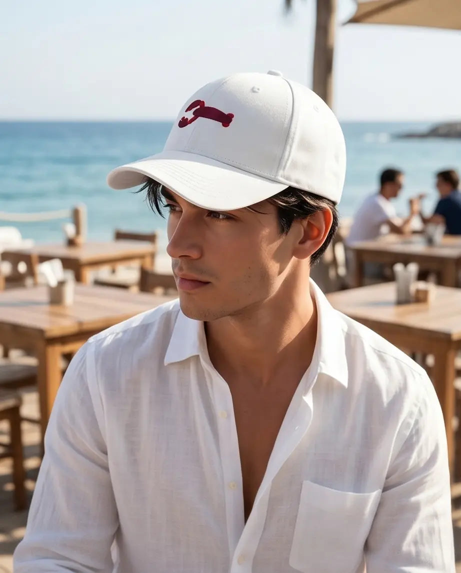 White Crab Logo Cap