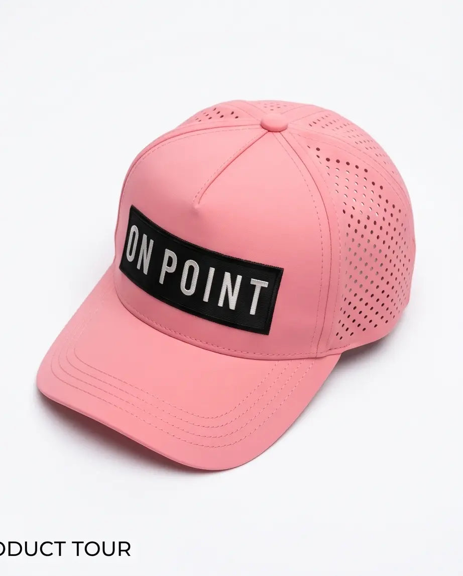 On Point Performance Tech Cap – Soft Pink & Jet Black