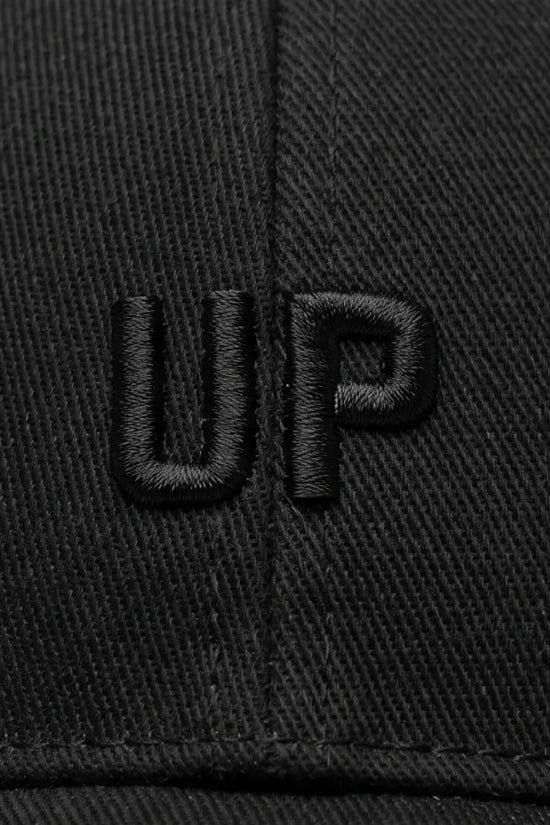 Minimalist "UP" Tonal Embroidered Baseball Cap – Stealth Triple Black