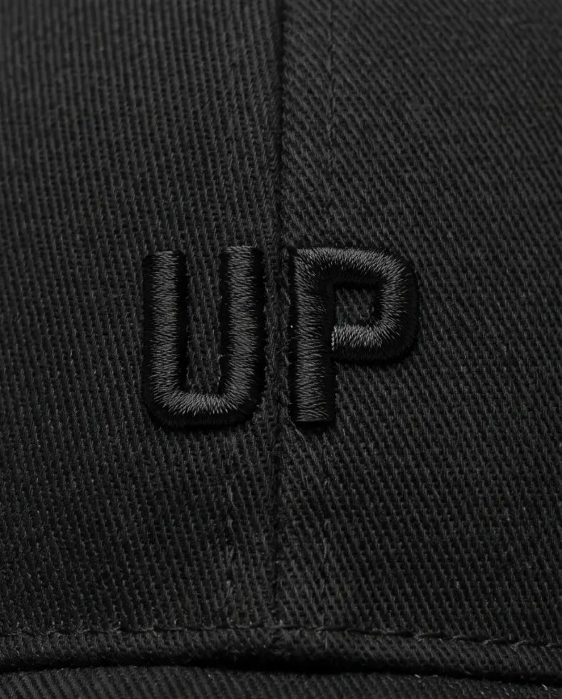 Minimalist "UP" Tonal Embroidered Baseball Cap – Stealth Triple Black
