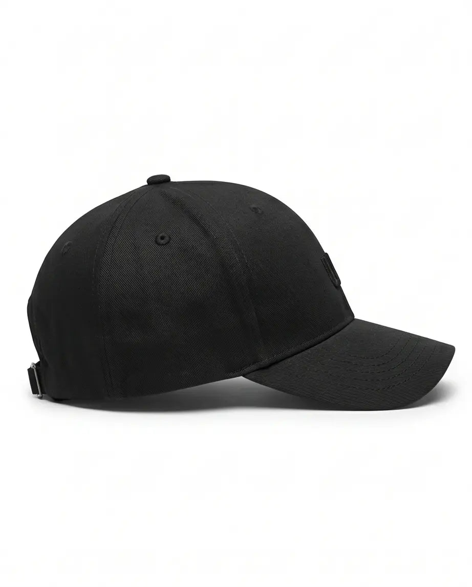Minimalist "UP" Tonal Embroidered Baseball Cap – Stealth Triple Black