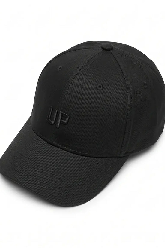 Minimalist "UP" Tonal Embroidered Baseball Cap – Stealth Triple Black