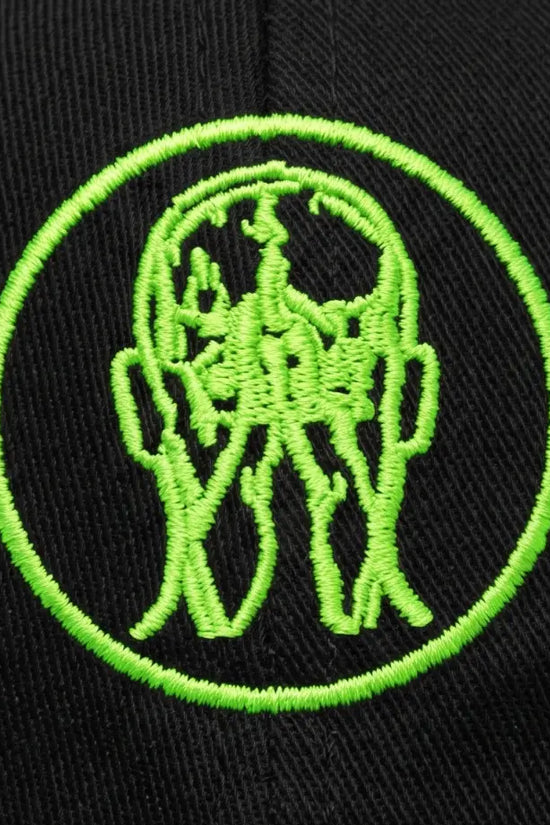 Black Cap with Neon Green Circular Graphic