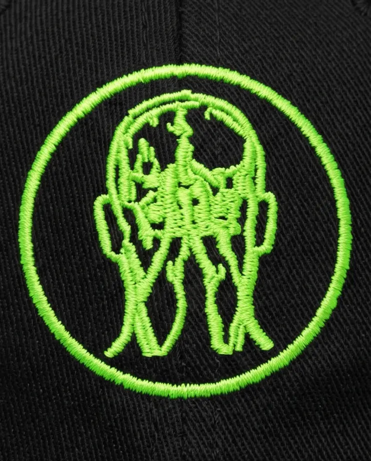 Black Cap with Neon Green Circular Graphic