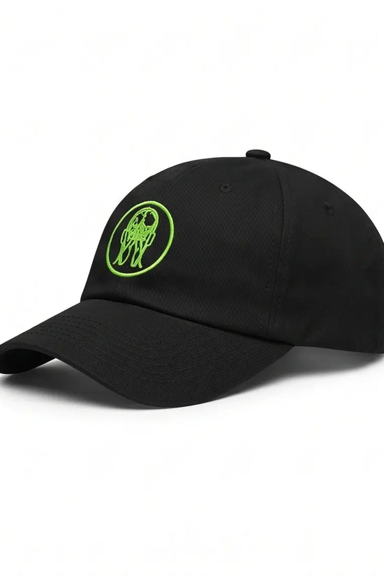 Black Cap with Neon Green Circular Graphic