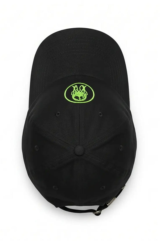 Black Cap with Neon Green Circular Graphic