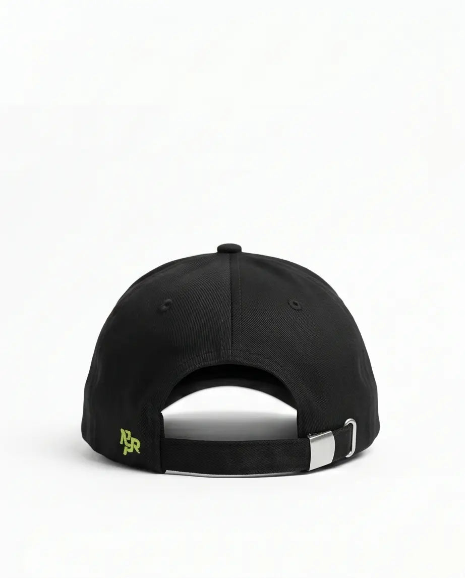 Black Cap with Neon Green Circular Graphic