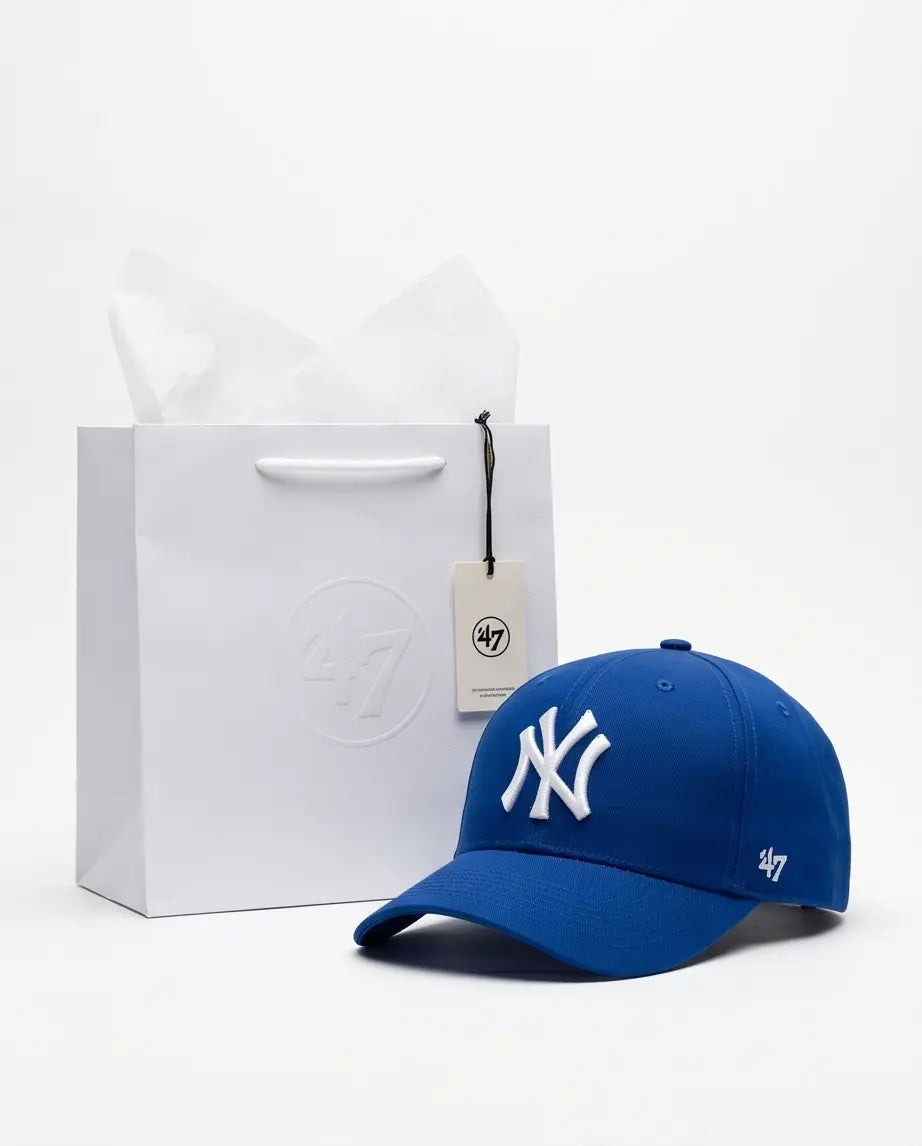 NY Classic Monogram Baseball Cap – ROYALE BLUE & Off-White