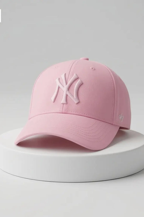 Pink Embroidered "NY" Baseball Cap