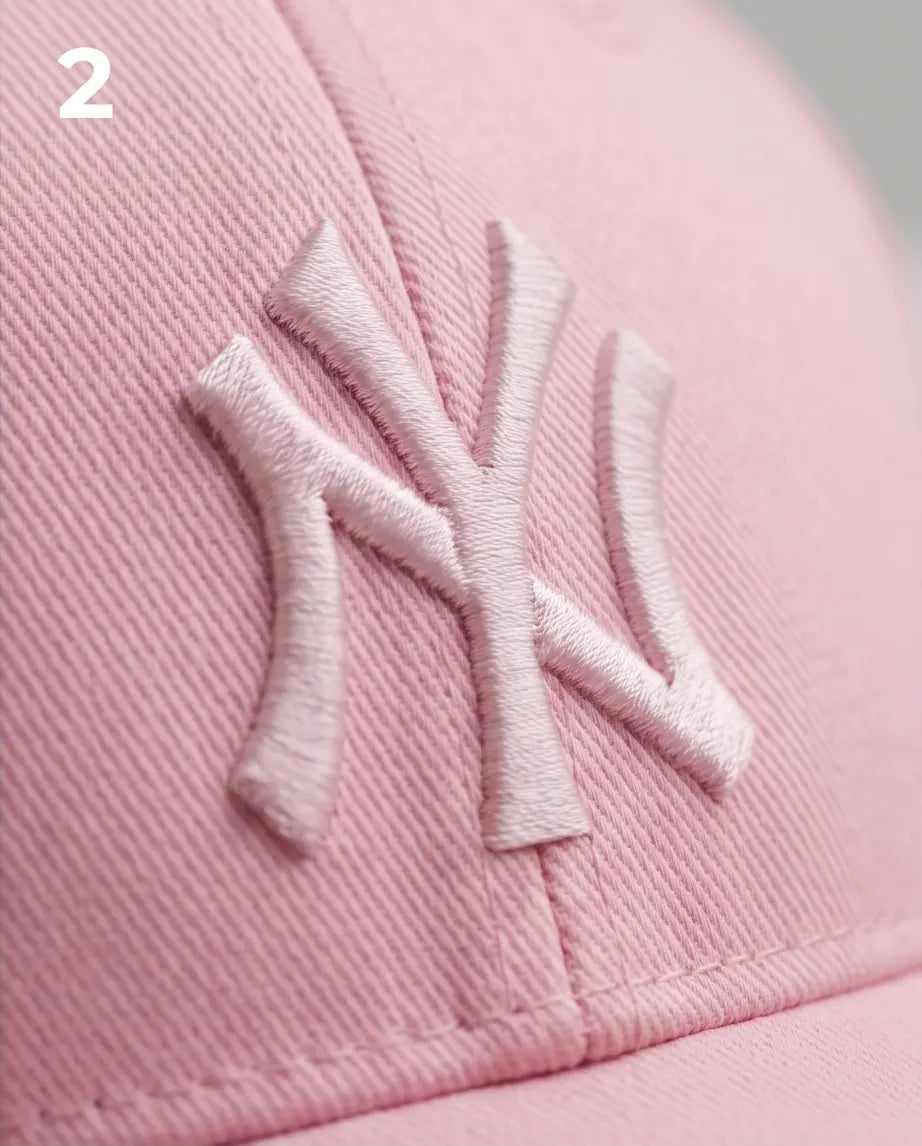 Pink Embroidered "NY" Baseball Cap