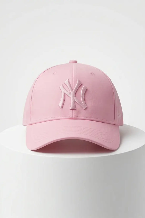 Pink Embroidered "NY" Baseball Cap