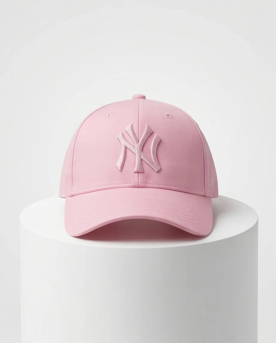 Pink Embroidered "NY" Baseball Cap