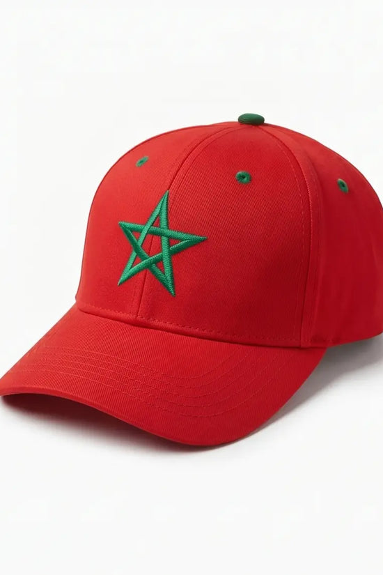 Moroccan Flag Embroidered Baseball Cap