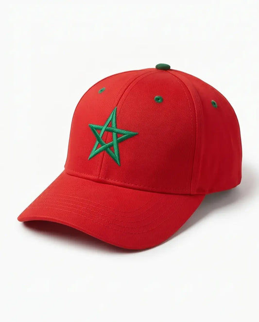 Moroccan Flag Embroidered Baseball Cap