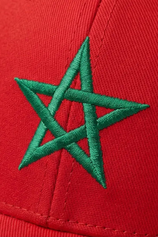 Moroccan Flag Embroidered Baseball Cap