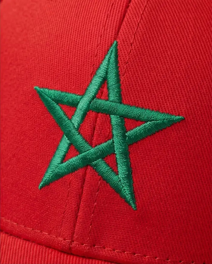 Moroccan Flag Embroidered Baseball Cap