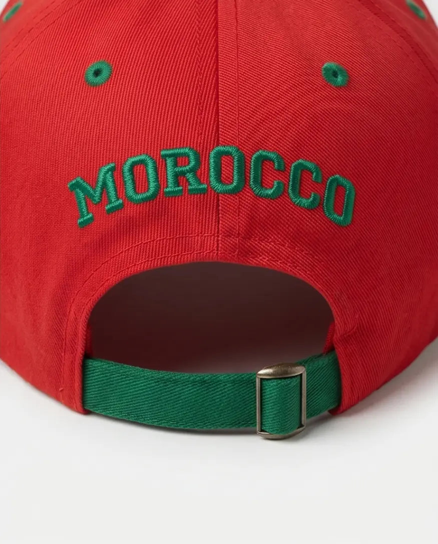 Moroccan Flag Embroidered Baseball Cap