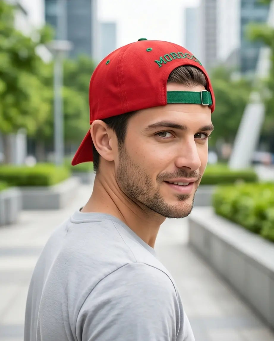 Moroccan Flag Embroidered Baseball Cap