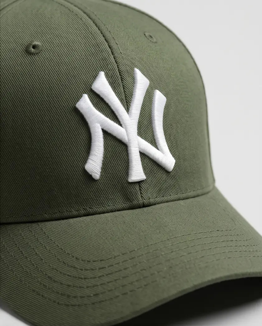PROMO💣 3 NY -Style Baseball Cap — Olive, Black & Pink | Structured Adjustable Hat