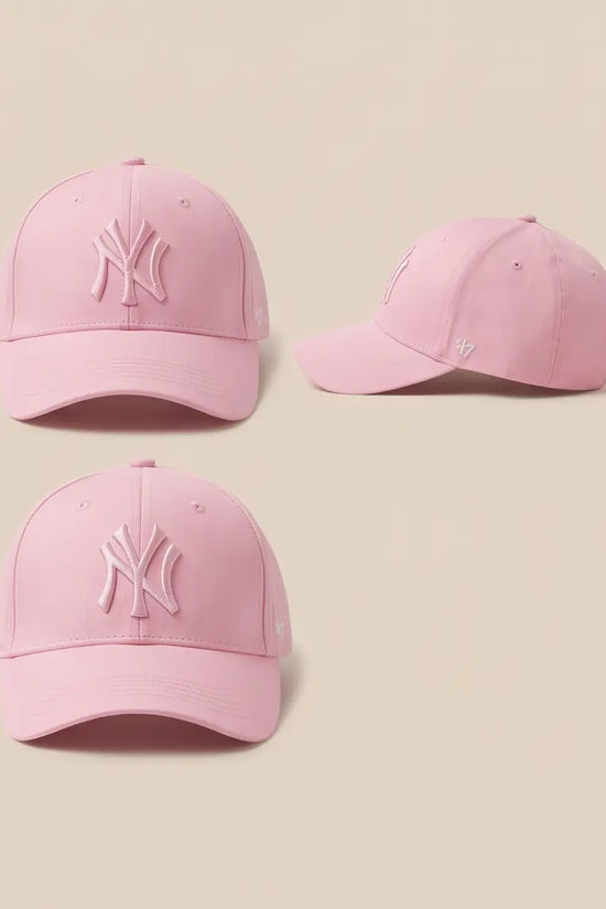 PROMO💣 3 NY -Style Baseball Cap — Olive, Black & Pink | Structured Adjustable Hat