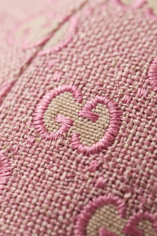 Pink Monogram Jacquard Baseball Cap | Structured Adjustable Hat