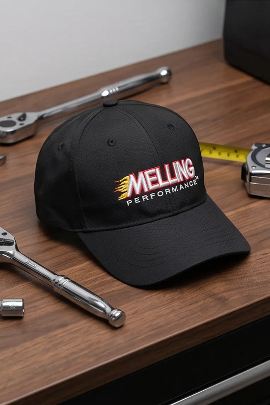 Melling Performance Flame Graphic Racing Cap – Jet Black