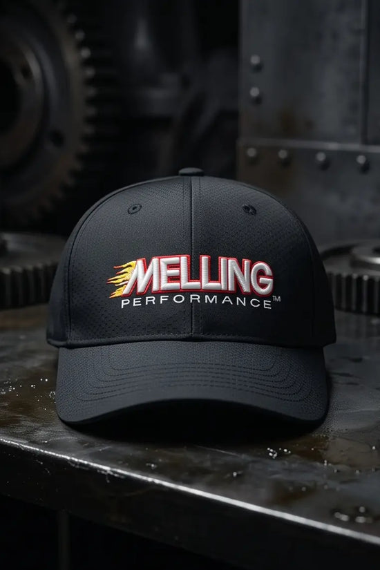 Melling Performance Flame Graphic Racing Cap – Jet Black