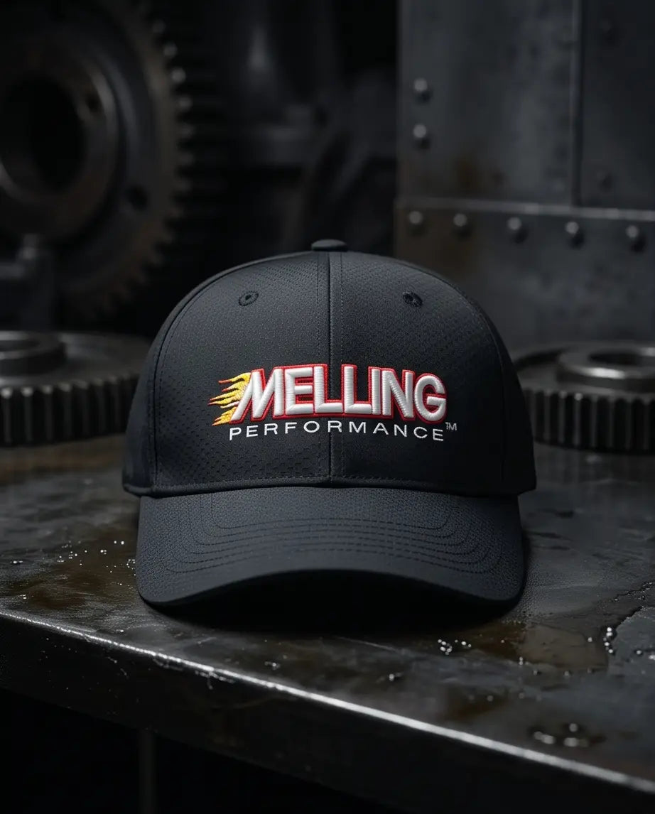 Melling Performance Flame Graphic Racing Cap – Jet Black