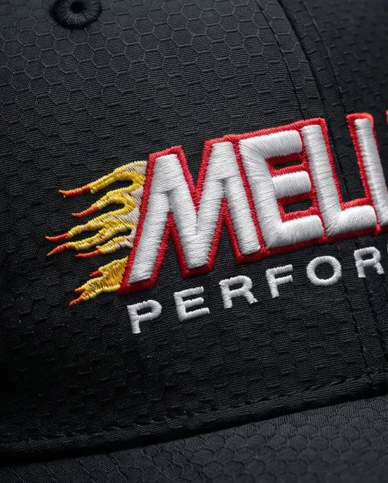 Melling Performance Flame Graphic Racing Cap – Jet Black