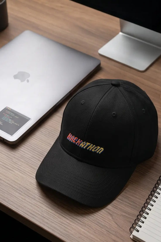 Limited Edition "HACKATHON" Embroidered Tech Cap – Jet Black
