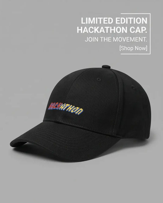 Limited Edition "HACKATHON" Embroidered Tech Cap – Jet Black