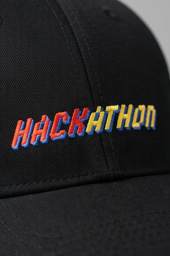 Limited Edition "HACKATHON" Embroidered Tech Cap – Jet Black