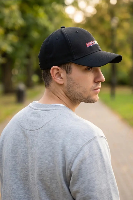 Limited Edition "HACKATHON" Embroidered Tech Cap – Jet Black