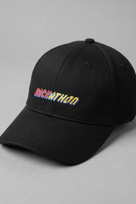 Limited Edition "HACKATHON" Embroidered Tech Cap – Jet Black