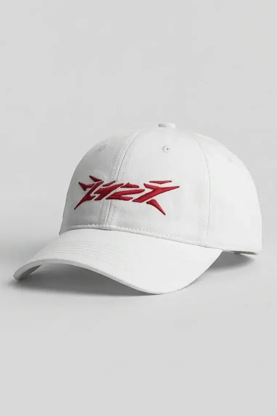 The Crimson Cyber-Spike White Cap
